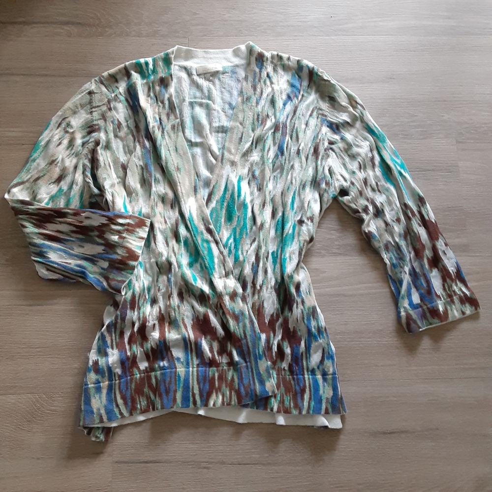 |3/$30| Chico's Open Cardigan